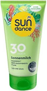 Sonnenmilch von dm Sun Dance ohne Octocrylen