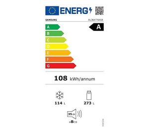 EU-Label von Kühlschrank Samsung RL38A776ASR/EG