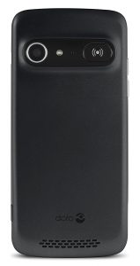 Doro Smartphones haben oft praktische Notruf-Buttons an der Rückseite.