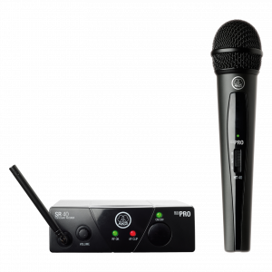 AKG-Mikrofon WMS40 mini vocal vor weißem Hintergrund
