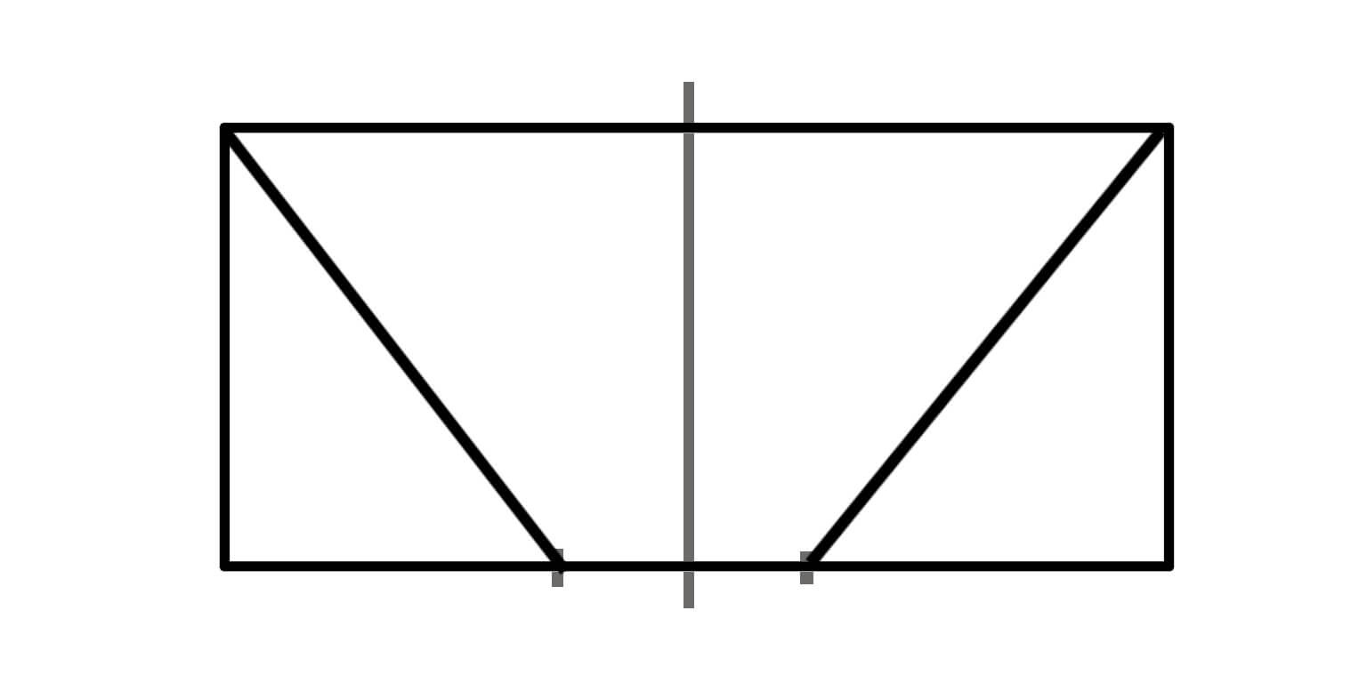 Auf der Pappe sollten Ihre Markierungen am Ende so aussehen.