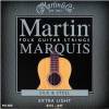 Martin Guitar Marquis Folk Guitar Strings M1400 Silk & Steel