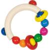 Heimess Greifling mit Perlen und Ringen, lackiertes Holz