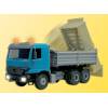 H0 Mulden-Kipper Mercedes Benz Actros Funktions-Modell mit Beleuchtung, gelbem Blink-Licht und beweglicher Lade-Mulde