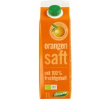 Orangensaft aus Orangensaftkonzentrat mit 100% Fruchtgehalt