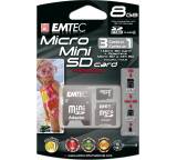 Speicherkarte im Test: 3in1 Micro Mini SD Card Professional 8GB von Emtec, Testberichte.de-Note: 3.3 Befriedigend