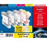 Druckerpatrone im Test: Ersatzpatronen für Brother LC985 (B23, B24, B25, B26) von Data Becker, Testberichte.de-Note: ohne Endnote