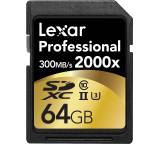 Speicherkarte im Test: SDXC Professional 2000x Class 10 UHS-II (64 GB) von Lexar Media, Testberichte.de-Note: 1.4 Sehr gut