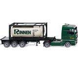 Modelleisenbahnen-Zubehör im Test: Tankcontainersattelzug 20' (MAN TGX) "Rinnen" von Wiking, Testberichte.de-Note: 1.0 Sehr gut