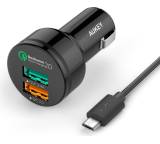 CC-T1 2-Port USB Car Charger with Quick Charge 2.0 Port