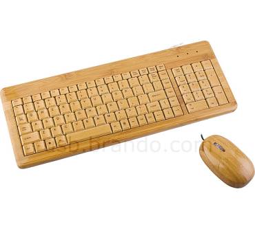 Produktbild Brando USB Bambus Tastatur und Maus