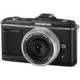 Olympus PEN E-P2 SLR-Digitalkamera (12,3 Megapixel, 7,6 cm (3 Zoll) Display, Bildstabilisator) Kit inkl. 17mm 1:2,8 Pancake inkl. EVF schwarz