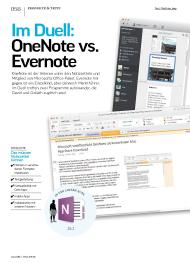 MAC LIFE: Im Duell: OneNote vs. Evernote (Ausgabe: 8)