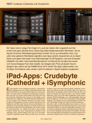OKEY: iPad-Apps: Crudebyte iCathedral + iSymphonic (Ausgabe: Nr. 125 (Juli/August 2015))