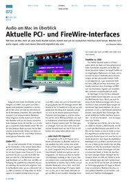MAC LIFE: „Aktuelle PCI- und FireWire-Interfaces“ - FireWire-Interfaces (Ausgabe: 6)