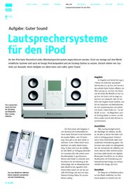 MAC LIFE: Lautsprechersysteme für den iPod (Ausgabe: 2)