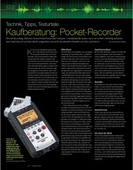 Beat: Kaufberatung: Pocket-Recorder (Ausgabe: 2)