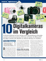 PC-WELT: 10 Digitalkameras im Vergleich (Ausgabe: 1)