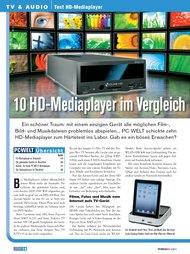 PC-WELT: 10 HD-Mediaplayer im Vergleich (Ausgabe: 3/2011 Plus)