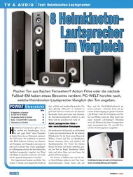 PC-WELT: 8 Heimkinoton-Lautsprecher im Vergleich (Ausgabe: 8/2011 Plus)