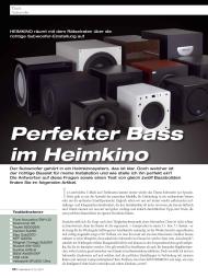 Heimkino: Perfekter Bass im Heimkino (Ausgabe: 11-12/2011)