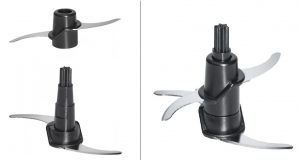 Die Messeranzahl kann ganz leicht durch Aufeinanderstecken der Klingenpaare erhöht werden.