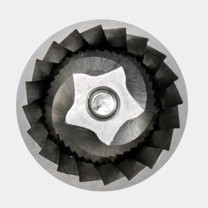 Kegelmahlwerk von unten betrachtet