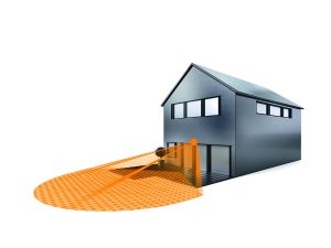 Grafikdarstellung: Platzierung eines Bewegungsmelders.