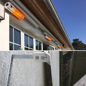 elektrischer Heizstrahler für außen.