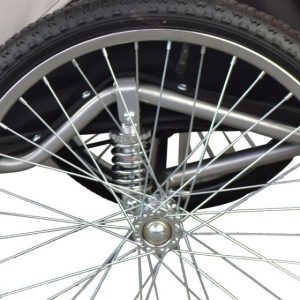 Mittels Sprungfedern hebt Tiggo seine Fahrradanhänger auf ein höheres Komfortniveau (Bildquelle: tiggo-gmbh.de)