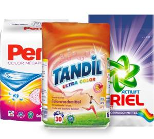 Auswahl an Farbwaschmitteln