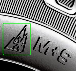 Alpine-Symbol als Markierung zulässiger Winterreifen