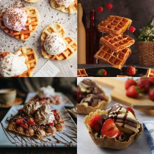 Unterschiedliche-Waffeln als Collage