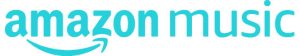 Amazon Music Logo in Mintgrün vor weißem Hintergrund