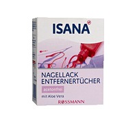Produktbild Rossmann / Isana Nagellackentfernertücher acetonfrei
