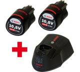 Elektrowerkzeug-Spezialzubehör im Test: 3er NEW Akku Powerpack 10,8 V-LI von Bosch, Testberichte.de-Note: ohne Endnote