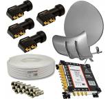 SAT-Antenne im Test: Wave T90 Toroidal Wavefrontier + 17/8 Multischalter + PremiumX QuattroLNB  + Koaxkabel + F-Stecker von PremiumX, Testberichte.de-Note: ohne Endnote