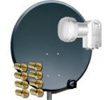 SAT-Antenne im Test: PXS60 + Opticum Quad LNB LQP-04H + F-Stecker 7,5mm vergoldet von PremiumX, Testberichte.de-Note: 1.5 Sehr gut