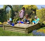 Sandkasten im Test: Sandkasten 180x180 cm aus Rundholz (10 cm) von Gartenpirat, Testberichte.de-Note: ohne Endnote