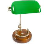 Schreibtischlampe im Test: Bankerlampe (grün mit verziertem Holzfuß) von Relaxdays, Testberichte.de-Note: 1.4 Sehr gut
