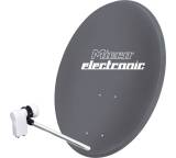 SAT-Antenne im Test: Digitale Single Sat Anlage 60cm mit LNB und HD Sat-Receiver von Microelectronic, Testberichte.de-Note: ohne Endnote