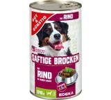 Hundefutter im Test: Saftige Brocken mit Rind in feiner Sauce von Edeka / Gut & Günstig, Testberichte.de-Note: 1.2 Sehr gut