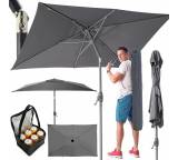 Sonnenschirm im Test: Rechteckiger Sonnenschirm (140 x 210 cm) von TOM, Testberichte.de-Note: 1.9 Gut