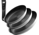 Pfanne im Test: Bratpfannenset mit abnehmbarem Griff (3-teilig) von Onyx Cookware, Testberichte.de-Note: ohne Endnote