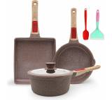 Kochtopf im Test: Keramik Topf- und Pfannenset 6-teilig von AIKENBBKK, Testberichte.de-Note: 1.8 Gut