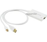 Mini DisplayPort Male + USB Male/Toslink Audio to HDMI Female Converting Adapter