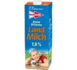 Milch im Test: Frische fettarme Landmilch von Hansano, Testberichte.de-Note: 1.5 Sehr gut