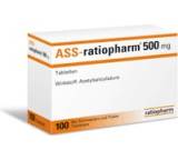 Schmerz- / Fieber-Medikament im Test: ASS-ratiopharm 500 mg Tabletten von Ratiopharm, Testberichte.de-Note: ohne Endnote
