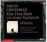 Eine Frau flieht vor einer Nachricht