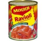 Ravioli in Tomatensauce mit fleischhaltiger Füllung